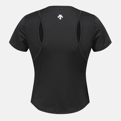 WOMENS SLIM FIT SEMI CROPPED SHORT SLEEVE T-SHIRT 女士 運動上衣