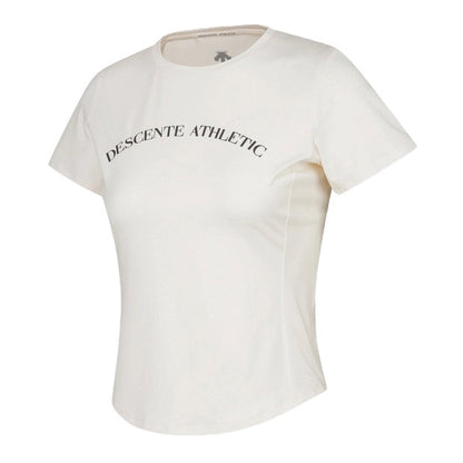 WOMENS SLIM FIT SEMI CROPPED SHORT SLEEVE T-SHIRT 女士 運動上衣