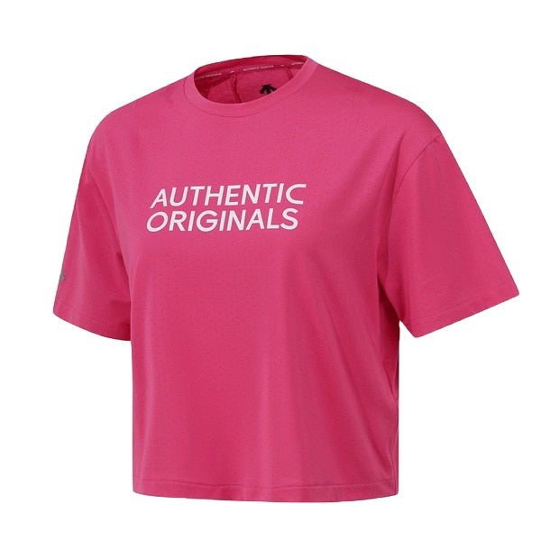 RUNNING WOMENS CROPPED OVER FIT SHORT SLEEVE T-SHIRT 女士 運動上衣