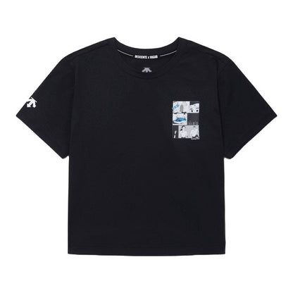 KIMJUNGYOUN SMALL GRAPHIC COOLING CROP SS TSHIRT 女士 休閒短版T恤