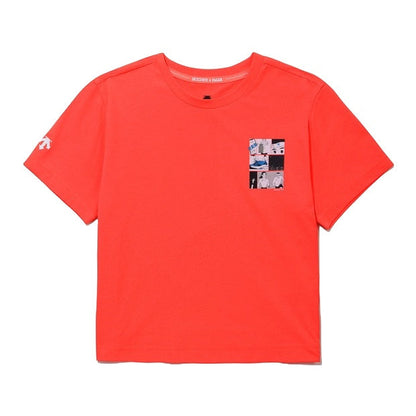 KIMJUNGYOUN SMALL GRAPHIC COOLING CROP SS TSHIRT 女士 休閒短版T恤