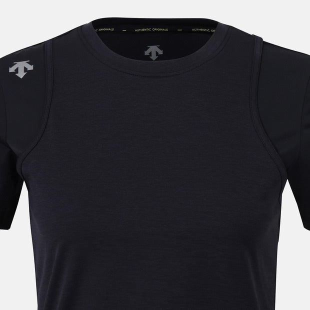 WOMENS RUNNER'S LAYERED SHORT SLEEVE 女士 運動上衣