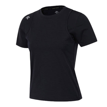 WOMENS RUNNER'S LAYERED SHORT SLEEVE 女士 運動上衣