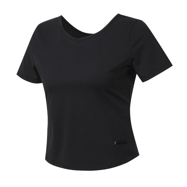 WOMEN'S SEMI-CROPPED SHORT-SLEEVED T-SHIRT 女士 運動上衣