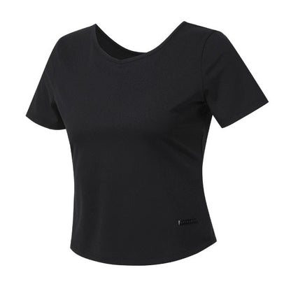 WOMEN'S SEMI-CROPPED SHORT-SLEEVED T-SHIRT 女士 運動上衣