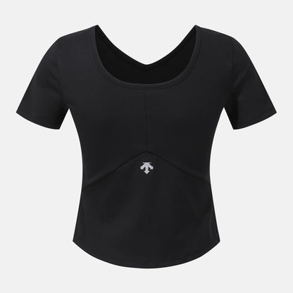 WOMEN'S SEMI-CROPPED SHORT-SLEEVED T-SHIRT 女士 運動上衣