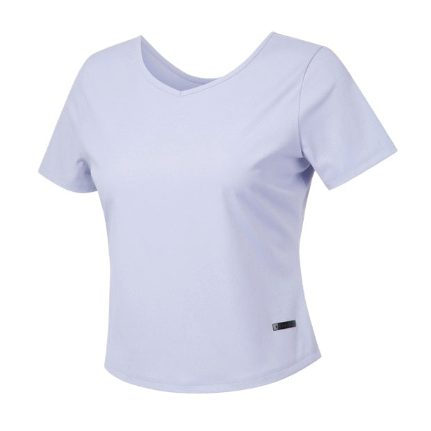 WOMEN'S SEMI-CROPPED SHORT-SLEEVED T-SHIRT 女士 運動上衣