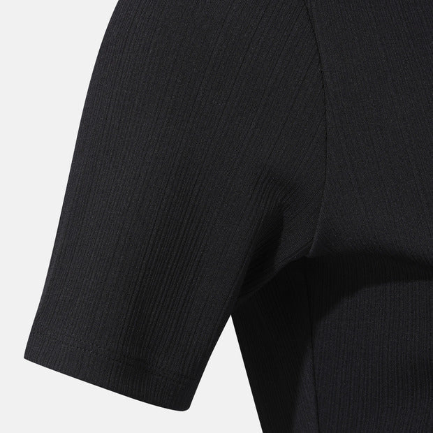 WOMEN'S RIBBED SHORT SLEEVE T-SHIRT 女士 運動上衣