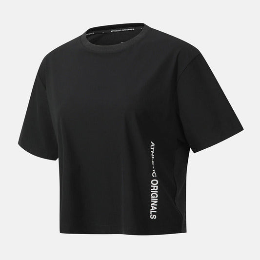 WOMEN'S RUNNING COOL CROP T-SHIRT 女士 休閒短袖上衣